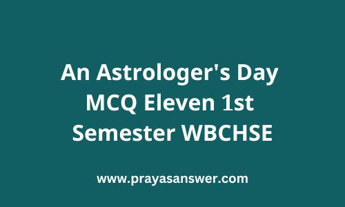 An Astrologer's Day MCQ XI 1st Semester WBCHSE