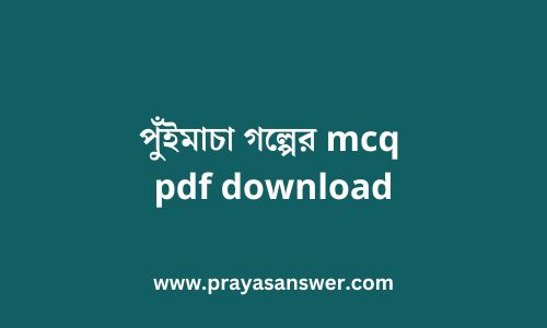 পুঁইমাচা গল্পের mcq pdf download